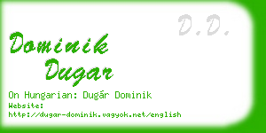 dominik dugar business card