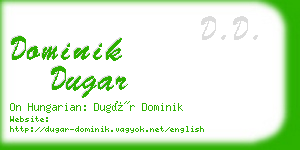 dominik dugar business card